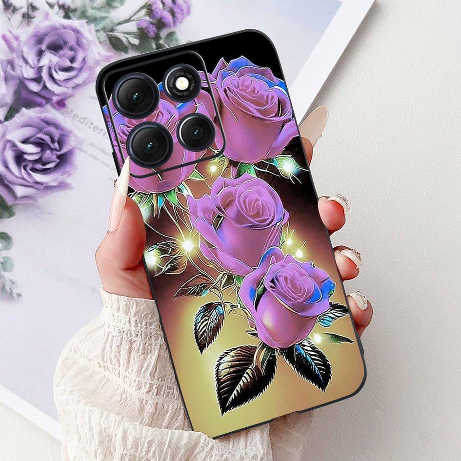 For Motorola Moto G86 Power 5G Case New Fashion Flower Bamboo Cat Cartoon Soft Silicone Back Cover For Moto G86 Power 2025 Coque
