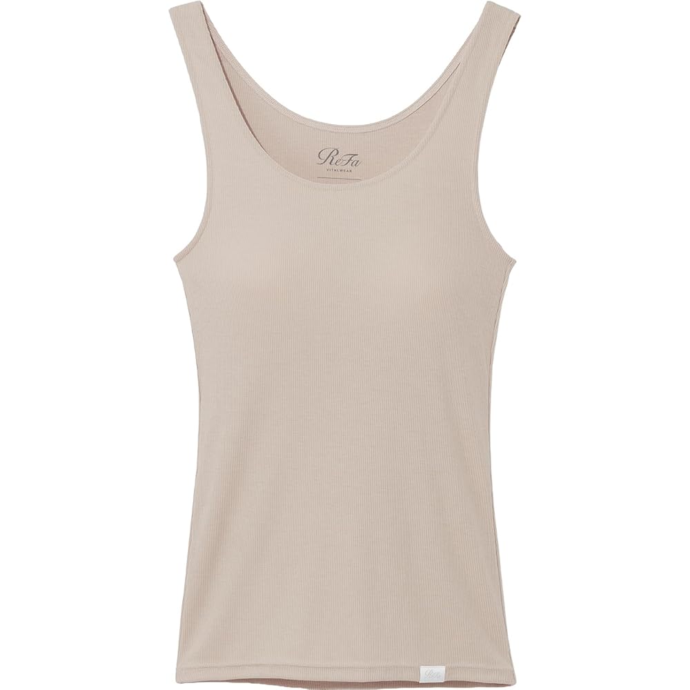 ReFa Vital Tech Moist Rib Tank Top Camisole Size L Beige
