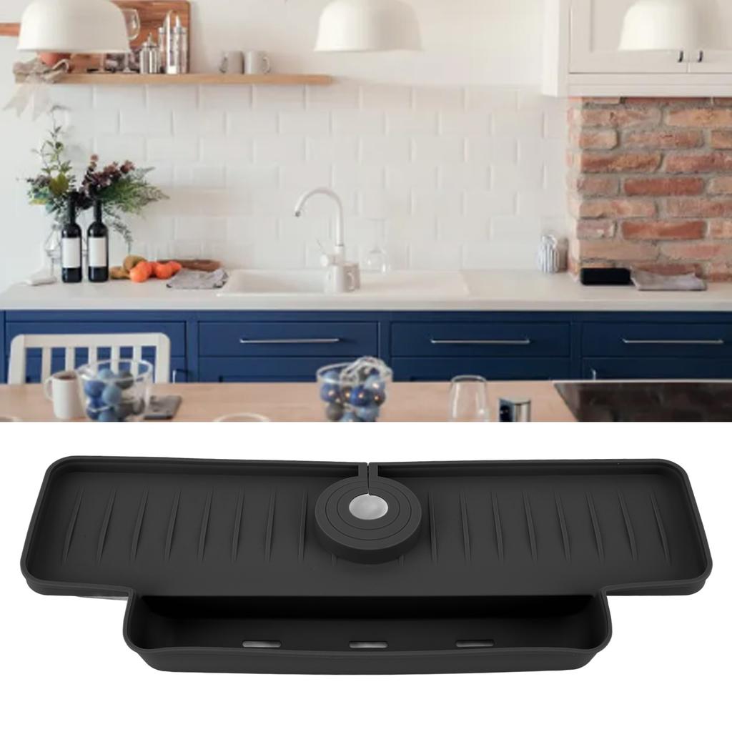 Faucet   Proof Draining Rack Silicone Foldable Faucet Handle Drip Catcher Tray Drainer Shelf Basket for Kitchen