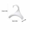 5pcs White Plastic Wardrobe Hooks - Durable Handbag Hangers with Smooth Finish, Ideal for Organizing Accessories & Bags
