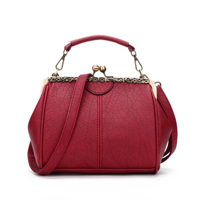Women Vintage Pillow Designer Crossbody Bag Clip Shoulder Handbag Messenger Bags Female PU Leather Shopping Tote Bags