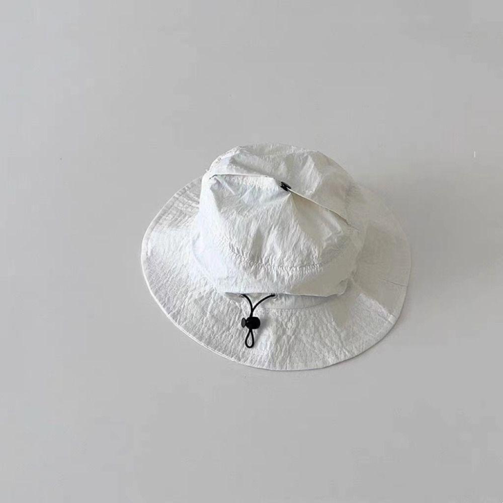 Candy Color Baby Sun Protection Cap Quick Dry Children Fishman Hat Casual Kids Bucket Hat  Summer