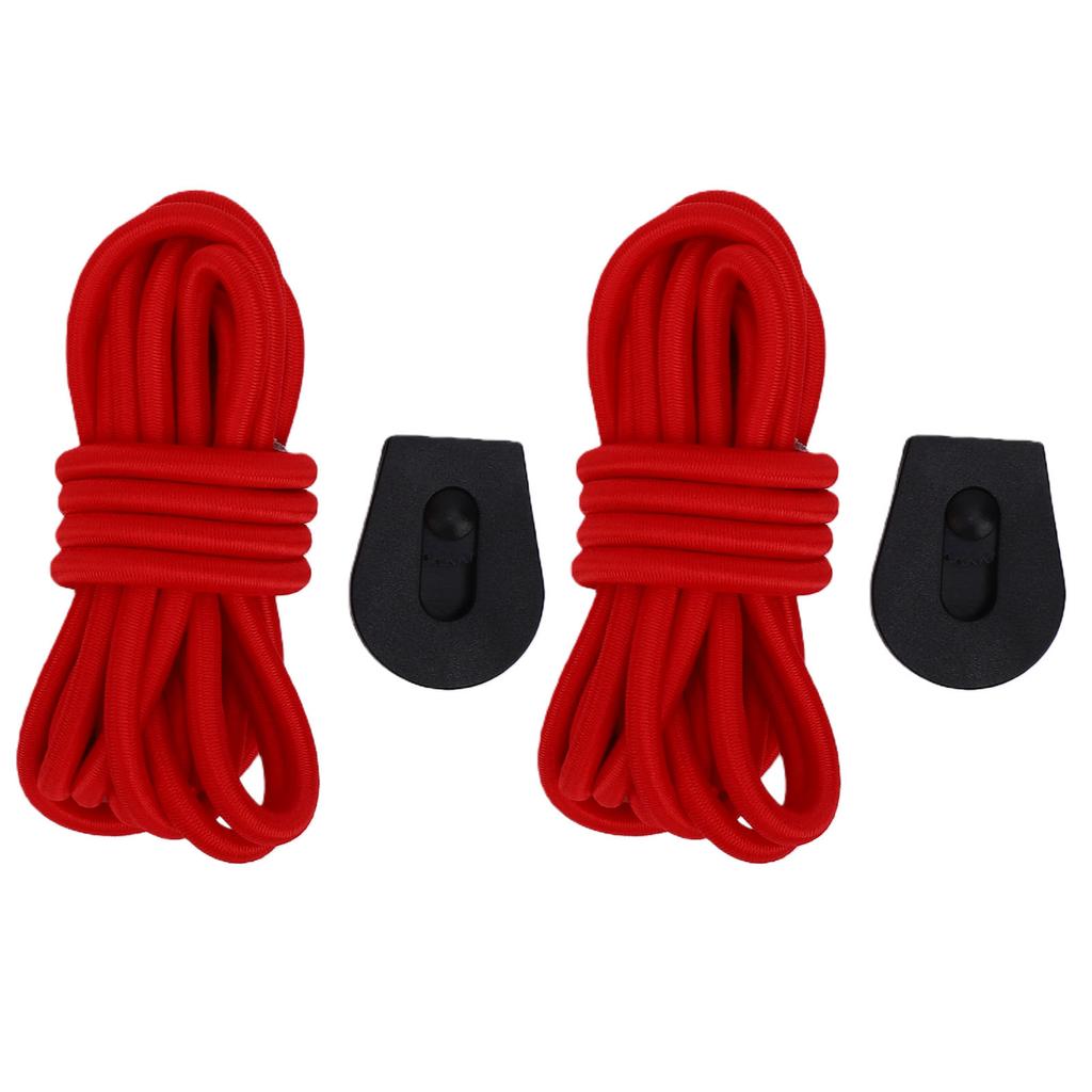 2 Stück Elastische Bungee-Seile Kajak Stretchseil mit Anti-Rutsch-Schnalle zum Sichern von Gegenständen auf Paddleboard 250 cm Länge 5 mm