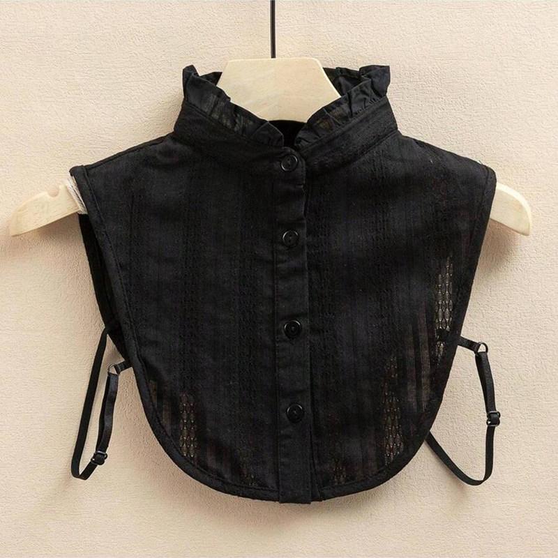 Fake Collar Children's Sweater Decoration Ruffle Edge Stand Collar Half Body Doll Collar Autumn Winter Spring Base Jacquard Cotton Shirt Round Neck