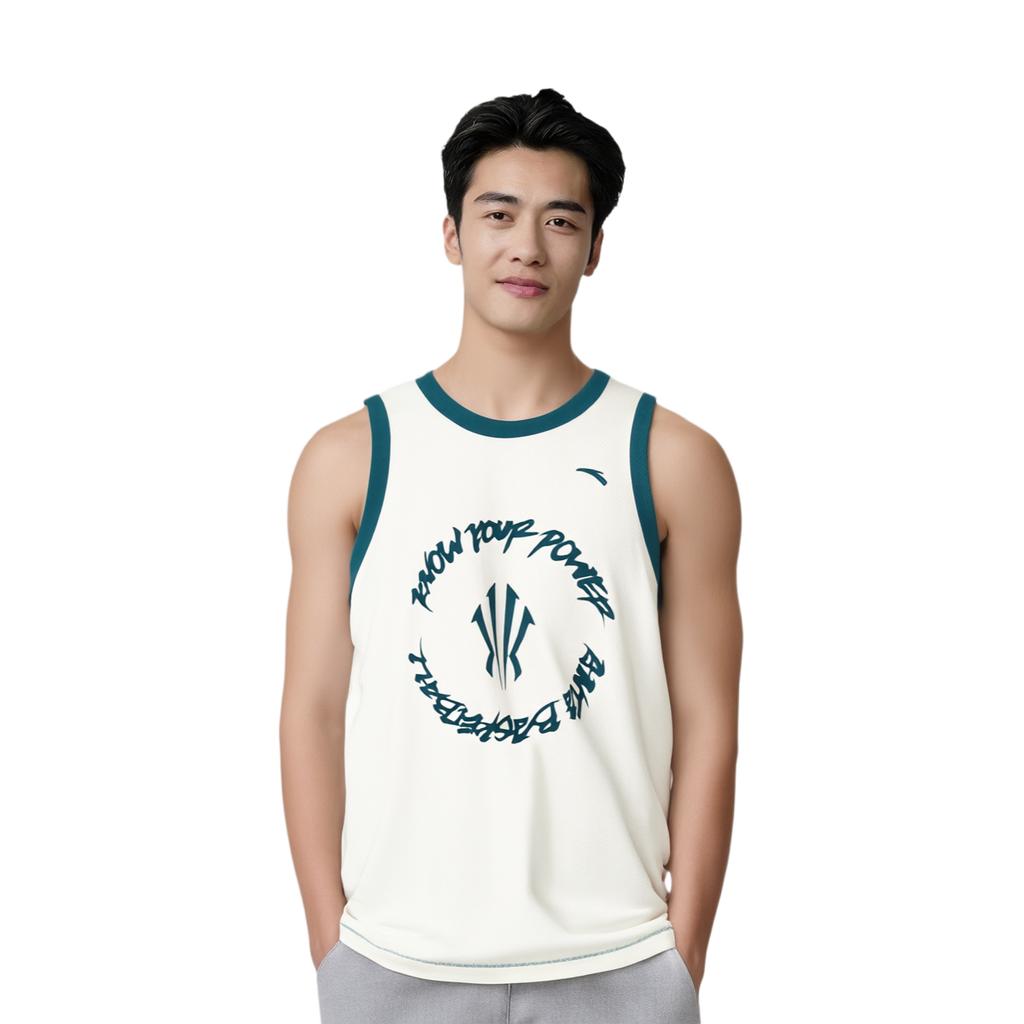 Anta Basketball Series Kyrie Irving Comfortable Casual Simple Loose Sports Vest Unisex Vests Vanilla-White 172521101-1