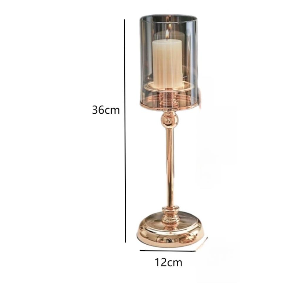 1/3Pcs Vintage Glass Candle Holders Set Elegant Iron Base Replacement For Home For Cafes Model Homes Decoration