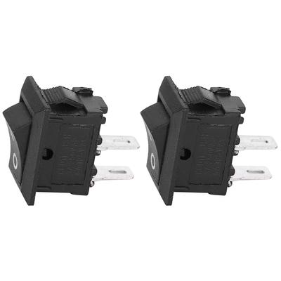 20 Pezzi Interruttore a Bilanciere a 2 Pin On Off a 2 Posizioni KCD11 Accessori per Elettrodomestici Nero