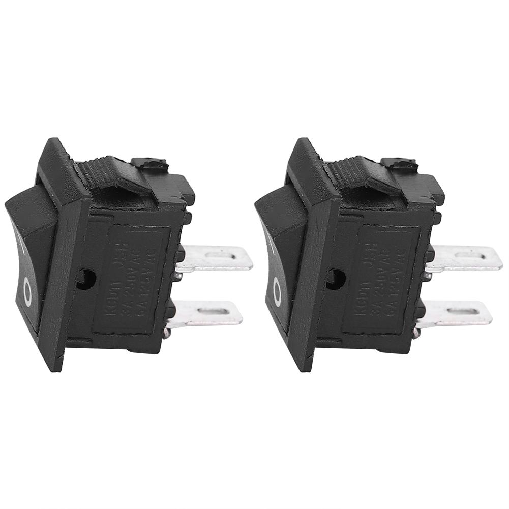 

20PCs 2‑Pin Switch Rocker On Off 2‑Position KCD11 Household Appliances Accessories Black