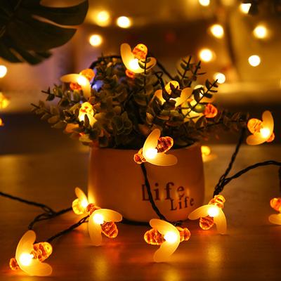 2025 New Year Solar String Lights Courtyard Bee Led Lights Outdoor Waterproof Powered Patio Light Christmas Decorations 224