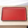 36cm Paulownia Wood Tray for Kaiseki vermilion and black with a Made in Lacquerware J-kitchens (Japanese Banquet) - non-slip design. Japan. (ABS