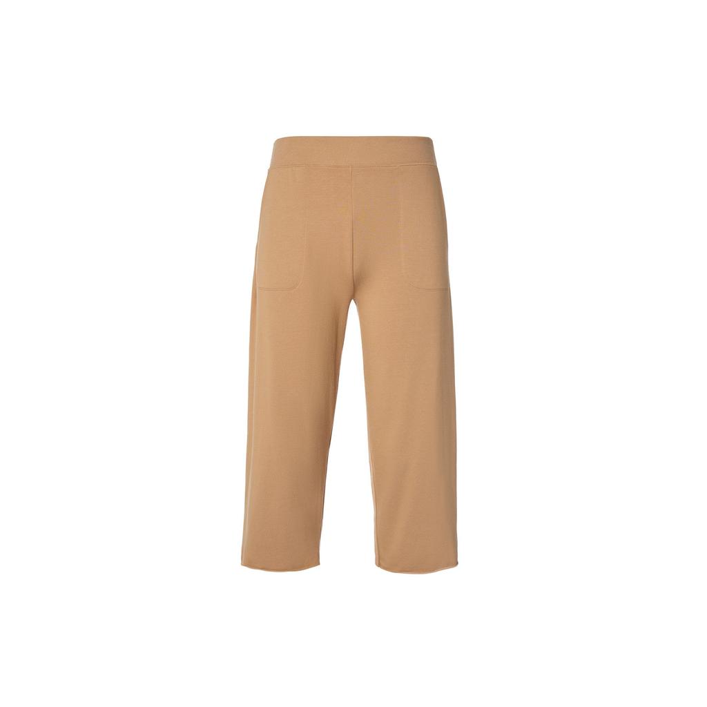 Nike Yoga Luxe Fleece-Lined Casual Mid-Length Pants Women Bottoms Nougat-Brown DA0777-288