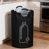 Large Capacity Empty Bottle Storage Basket With Aluminum Handle 82L Wastewater Bottle Collector Bag Folding Recycling Bin