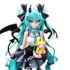 19cm Anime Little Devil Hatsune Miku Handmade Little Raccoon Miku Dark Angel Handmade PVC Figure Anime Peripheral Ornaments Gifts