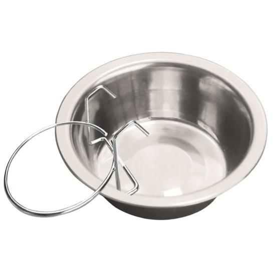 150ml Stainless Steel Hanging Dog Feeding Bowl Water Dish Feeder Pet Supplies