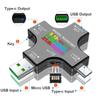 USB Tester DC Type-C PD Digital Voltmeter Amper Voltage Current Monitor Ammeter Detector Power Bank Charger Capacity Meter 8.0A