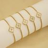 2026 Bracelet, High-end and Versatile Adjustable Four-leaf Clover Letter Shell Hand Jewelry Does Not Fade