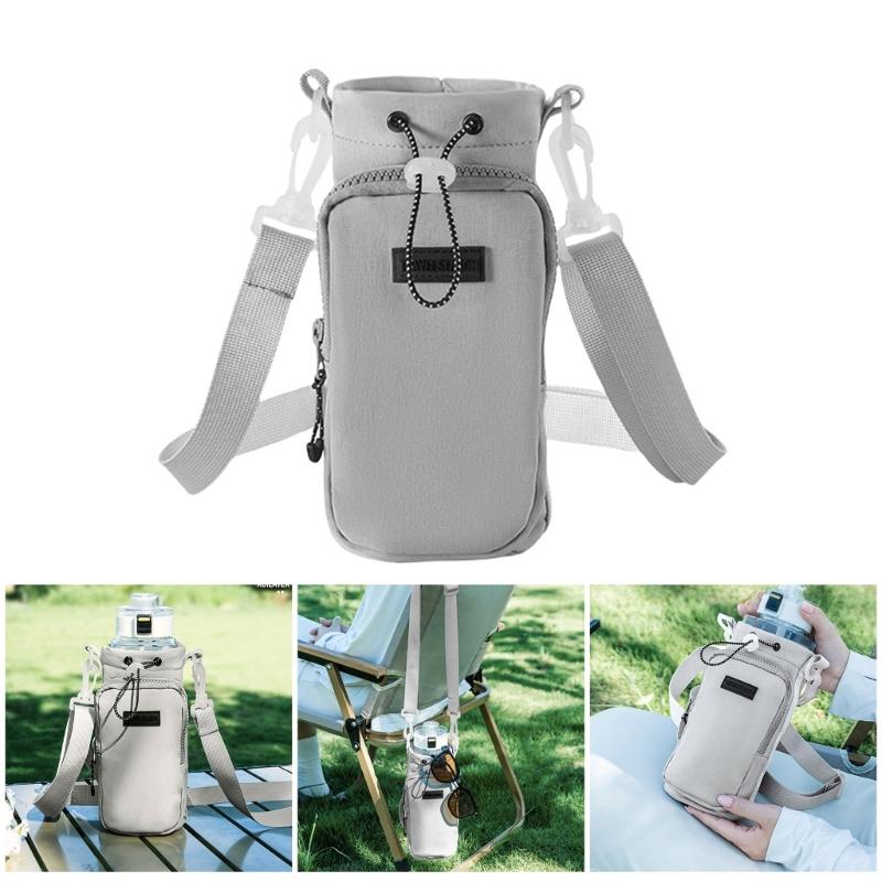 Nylon Cup Holders Portable Drink Holders Office Travel Cup Sleeve Nylon Water Bottle Sleeve Nylon Texture for Cup Bottle