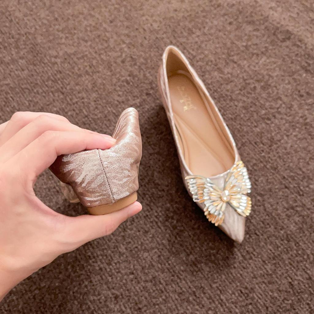 Champagne Crystal High Heels - Comfortable Bridal & Bridesmaid Shoes with Inner Lift