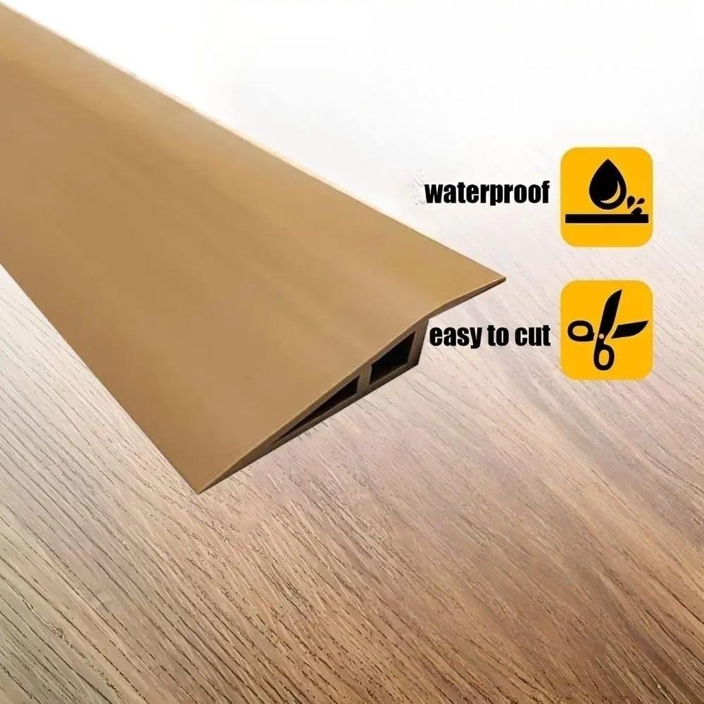 1pc 1m/2mX5cm Durable Carpet To Tile Floor Transition Strip Wear-resistant Self Adhesive Edging Trim Cuttable PVC Flat Button