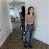 Hollow Long-sleeved T-shirt Women's New Autumn Spice Girls Sexy Slim Design Feeling Base Shirt Student Top