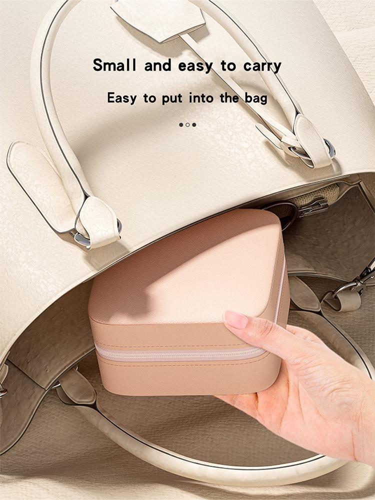 Portable Mini Jewelry Storage Box Travel Organizer Jewelry Box Leather Storage Earrings Necklace Ring Jewelry Organizer Display