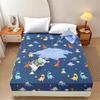 Kuup-Polyester 360° waterproof Cartoon Fitted Sheet Only(no pillowcase) Elastic Band Around Mattress Cover King Size Bed Cover