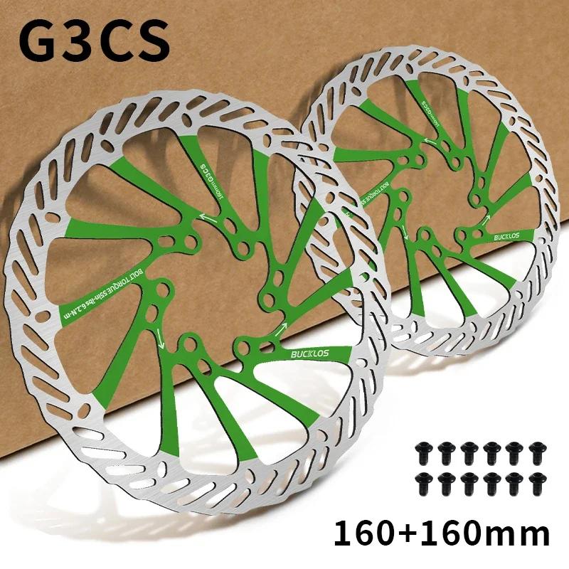 BUCKLOS Bike Brake Rotor G3 160mm 180mm 203mm Hydraulic Disc Brake Rotors with 6pcs Bolts for MTB Mountain Bicycle Accessories