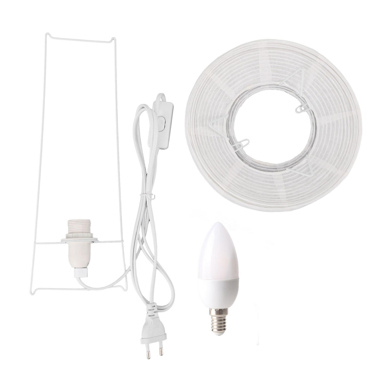 

Настольная бумажная лампа Современная минималистичная декоративная лампа-фонарь с цоколем E12, прикроватный светильник для спальни, гостиной