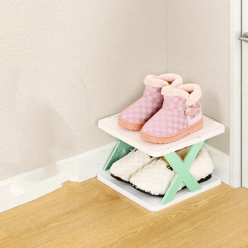 

6-ярусная съемная штабелируемая полка для обуви, органайзер для хранения обуви, экономящая место полка для обуви, пластиковые шкафы для обуви, ящик для входной двери