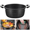 Soup Pot Nonstick Stock Pot with Handles Deep Casserole 21.5cm Iron Cooking Pot Induction Soup Pot for All Stovetops