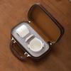 Chinese Style Portable Travel Ceramic Tea Set Outdoor Camping Dry Brew Tea Table Kung Fu Teapot Teacup Portable Bag Gift Box