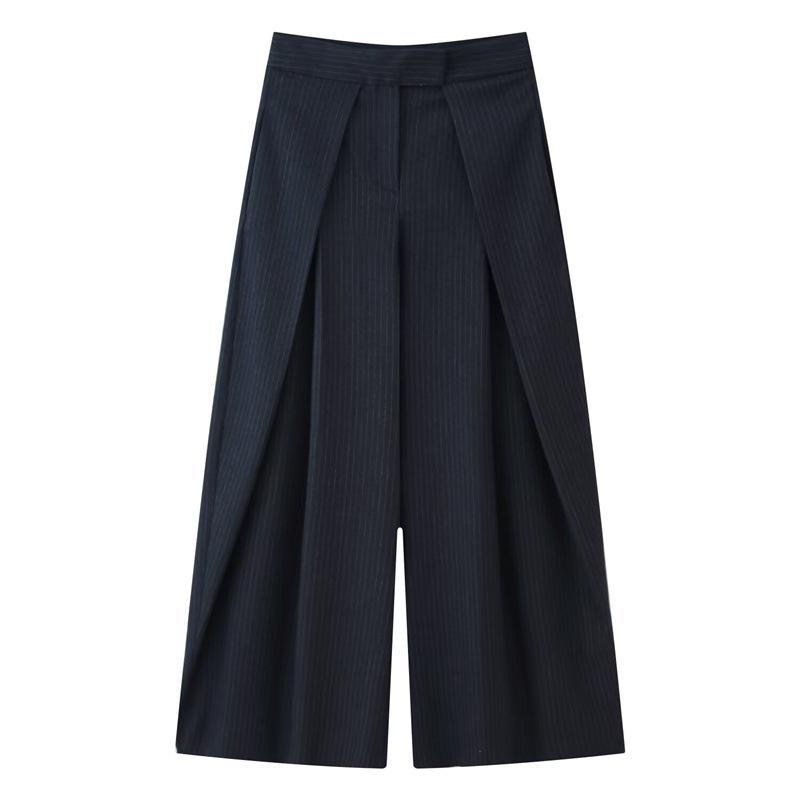 European & American Retro Style Women's Loose Wide-Leg Pants with Pleats - 2025 Collection