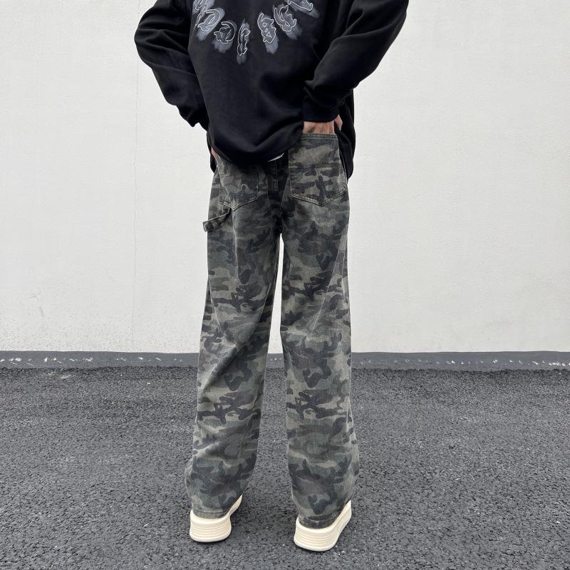 Men's Retro American Vibe Streetwear Camouflage Cargo Pants