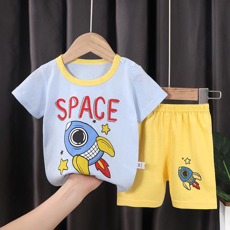 2PCS Kids Clothes Children's Sets Boys Girl T-shirt Shorts Summer Cotton Short Sleeve Baby Children Clothing Toddler Suit