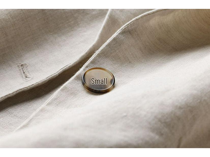 Plus Size Women's Light Luxury Cotton Linen Jacket, 2025 Spring/Autumn, Three-Quarter Sleeves, Solid Color, Loose Fit.