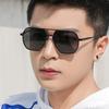 New Metal Double Beam Photochromic Sunglasses for Men Drive Night Vision Glasses Fashion Shade Men Women Fishing Glasses