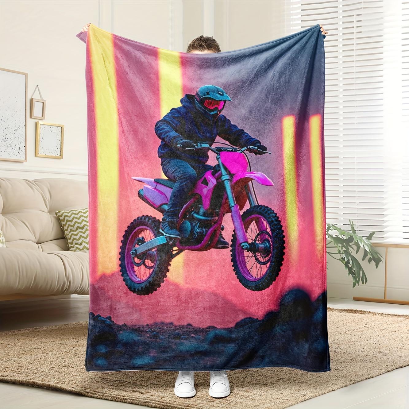 

Trendy Offroad Vehicle Extreme Theme Flannel printed blanket suitable for all seasons suitable for room office sofa and travel 75x100cm