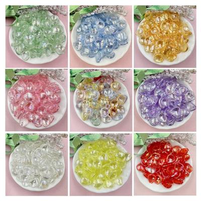 Handgefertigtes Perlenmaterial DIY-Strauß 100 Stück Zubehör Mode-Halskette Armband 10,8*12,4mm Kreative Blüten-Perlen Acryl