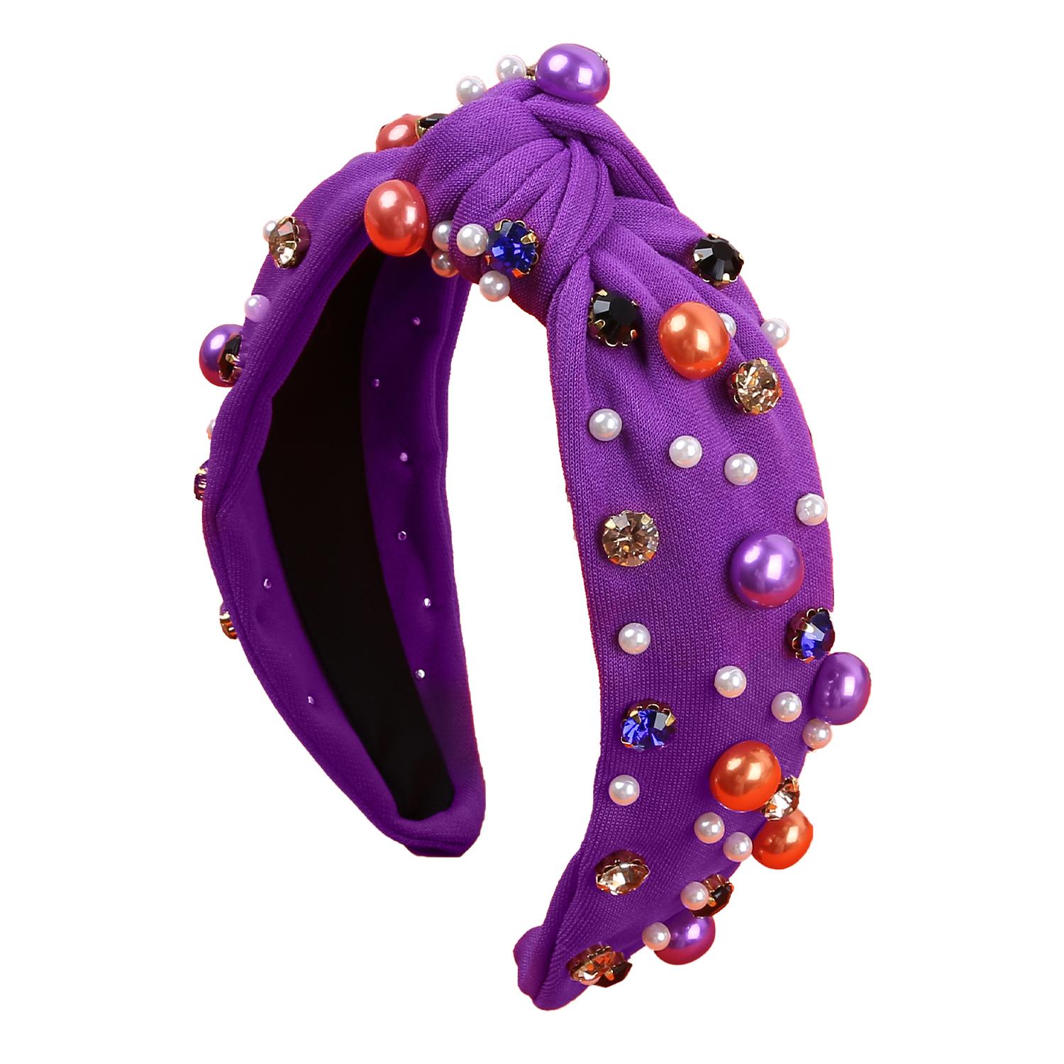 

Women Crystal Headbands for Girls Halloween Pearl Headband Holiday Party Hairbands Children Kids Hair Accessories Headwear