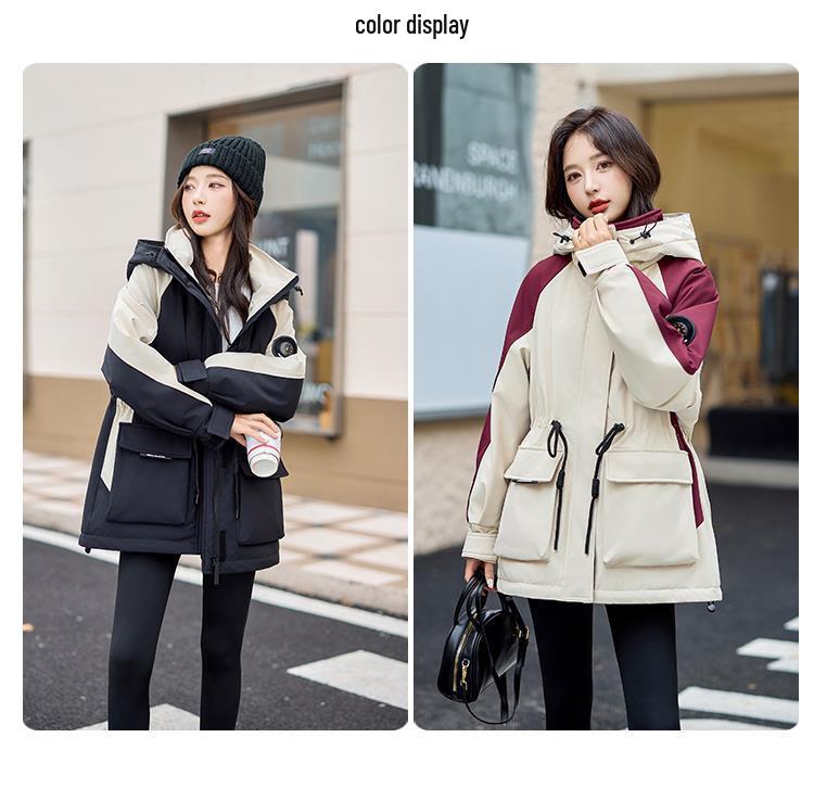 2025 Women's Fleece-Lined Parka: Extra Thick, Loose-Fit Winter Windbreaker