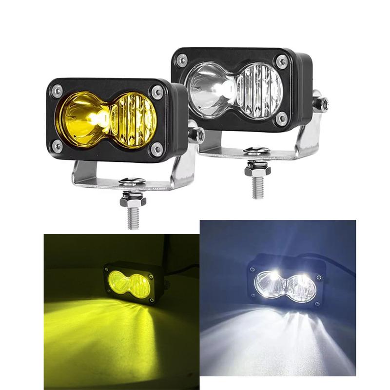 2pcs Car Spotlight 3inch LED Pods 20W White Amber Spot Flood Beam Work Lamp for 4x4 Off Road Motorcycle Auxiliary Headlights