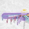Wall Mount Rotary Drying Rack 24 Clips Underwear Hangers Folding Clothes Rack  Household
