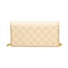 Gucci Horsebit 1955 Detachable Chain Button Closure Canvas And Leather Shoulder Crossbody Bag Wallet Women bags Oatmeal 621892-UULBG-9683