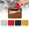 Fashion Wavy Leather Card Bag Women Men Ultra-thin 4 Slots Card Holder Soft PU Leather Bank Credit Card Case