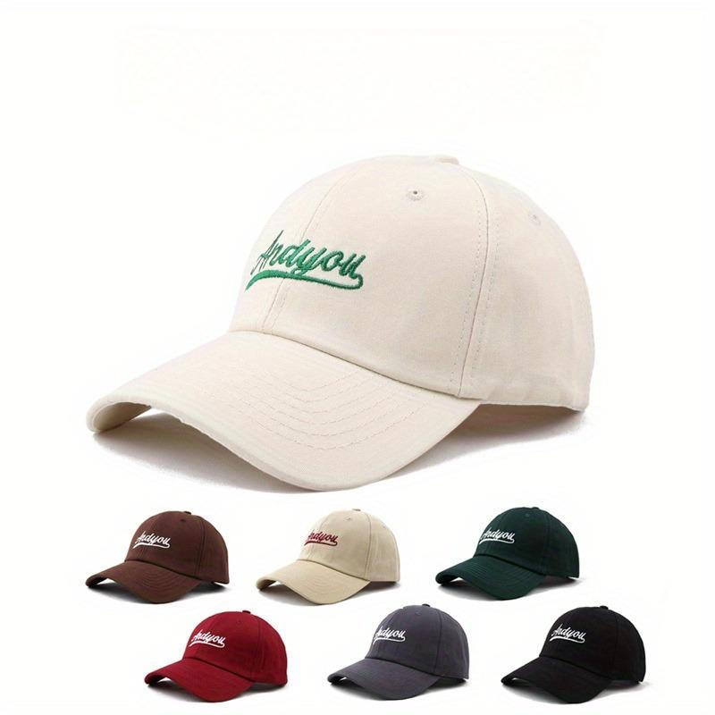 High Quality Letter Embroidered Baseball Cap Fashionable and Versatile, Casual and Eye-catching, Small Couple's Duckbill Cap