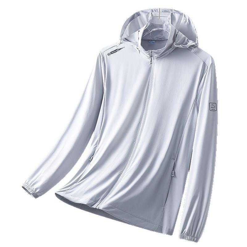 1011 Summer New Sunscreen Clothing Men's Ultra-thin and Breathable Outdoor Ice Silk Sunscreen Clothing Thin Skin Clothing Trendy Brand Jacket