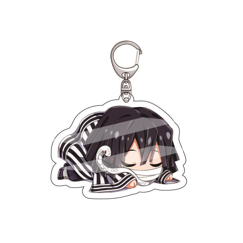 Anime Acrylic Keychain Pendant Demon Slayer Kimetsu No Yaiba Accessories Creative Ornament Hanging Charm Gift For Fans Cosplay Carry Mini Lightweight