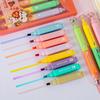4Pcs Dual-Tip Cat Paw Highlighter with Stamp & Marker Cute Pastel Journaling Pen for Students Smooth Quick-Dry Fun School