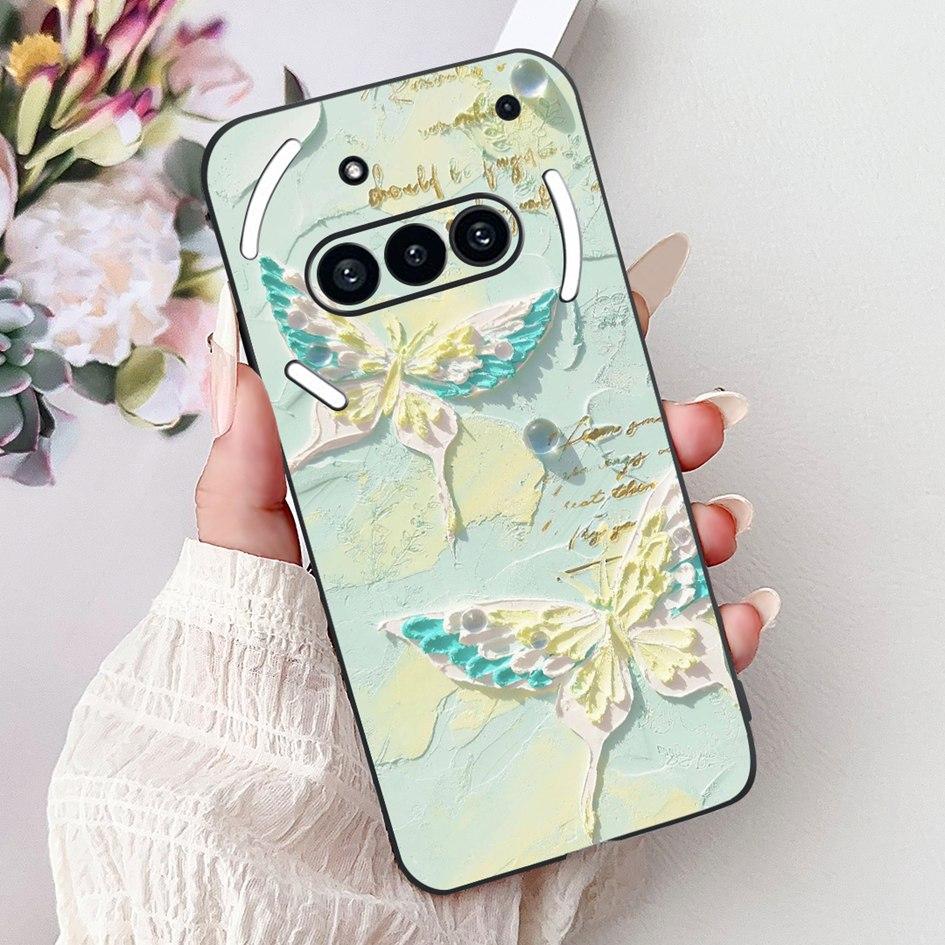 For Nothing Phone 3A 2025 Case A059 Fashion Flower Cats Cartoon Silicone Soft Shockproof Cover For Nothing Phone3A 3A Pro Bumper