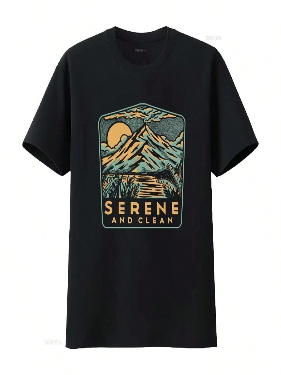 Recovery T Shirt And Clean AA NA Sobriety Sober 12 Steps Addiction Nature Vintage Washed Top For Everyday Wear Stretched S разноцветный
